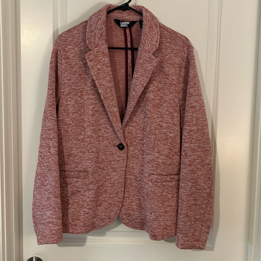 Lands End super comfortable fleece blazer - women’s Large